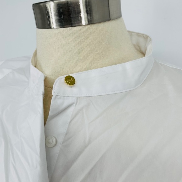 NWOT Lauren Ralph Lauren Ruffle Blouse White K68 - Picture 4 of 8